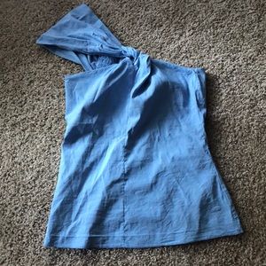 Baby blue Zara off the shoulder top